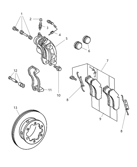 2022 Ram ProMaster 3500 Pad Kit Disc Brake Diagram for 5103556AC
