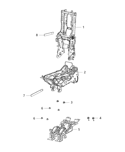 Strap Seat Recliner Release Diagram for 68322980AA