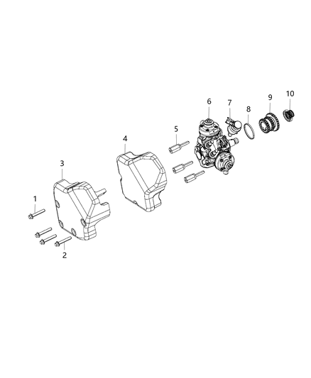O Ring Fuel Injection Pump Diesel Diagram for 68211267AA