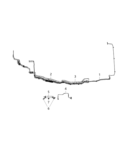 Tube Fuel Supply with Fuel Pressure Sensor Diagram for 68421782AA