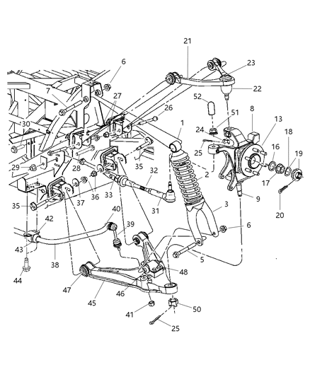 1985 Jeep Wagoneer Link Rear Suspension Assist Diagram for 4709289