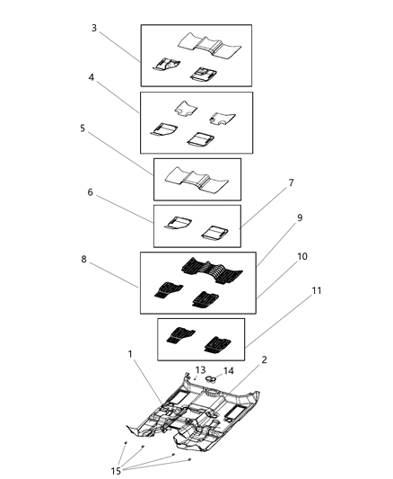 Mat Kit Floor Front (Cly) Standard Diagram for 1TP72DX9AB