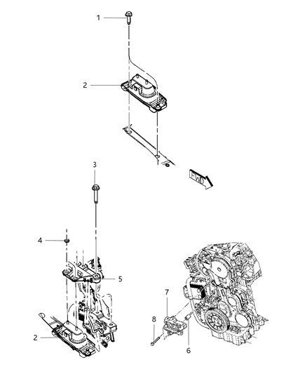2016 Dodge Charger Spacer Diagram for 68031438AA