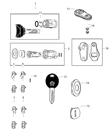Key Blank Diagram for 5018690AB