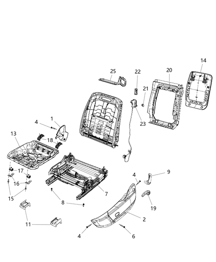 1990 Dodge B150 Cover Seat Track Rear Diagram for 1MY421DVAA