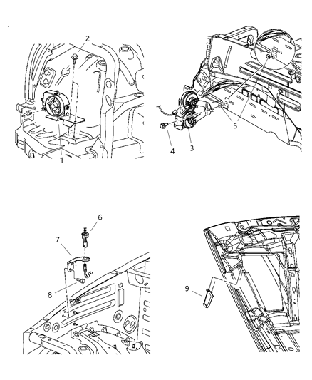 Horn And Bracket Dual Diagram for 56050166AB