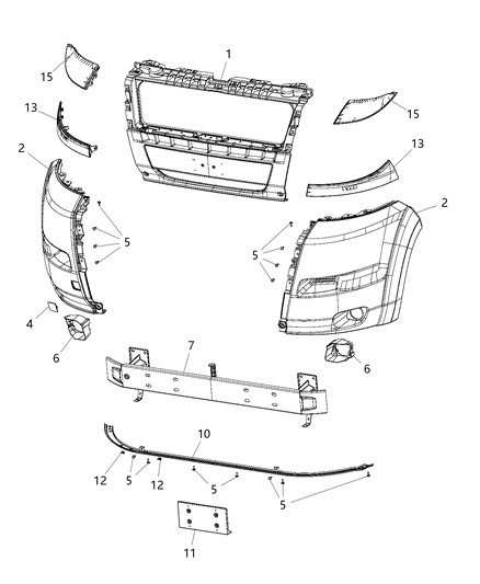 1998 Jeep Cherokee Bumper Front Lower Crossmember Diagram for 68191767AA