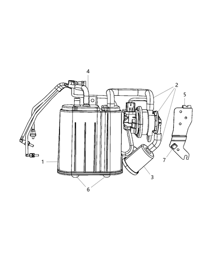 2008 Dodge Viper Tube Control Valve To Canister Diagram for 5181473AA