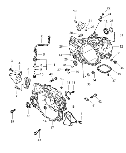 2003 Dodge Stratus Sealant Room Temperature Vulcanizing Diagram for MD997740