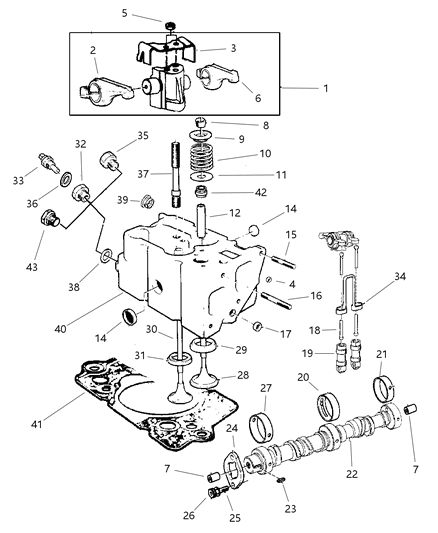 2002 Chrysler Town & Country Plug Camshaft Diagram for 4723196AB