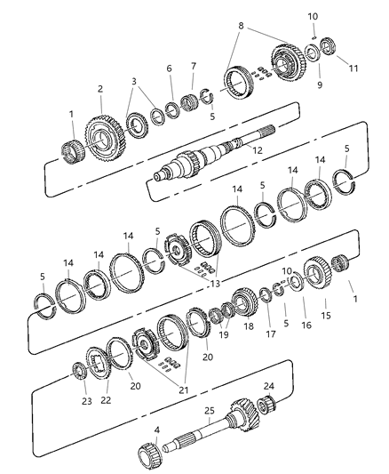 2004 Chrysler Crossfire Gear Clutch Drive Diagram for 4874370