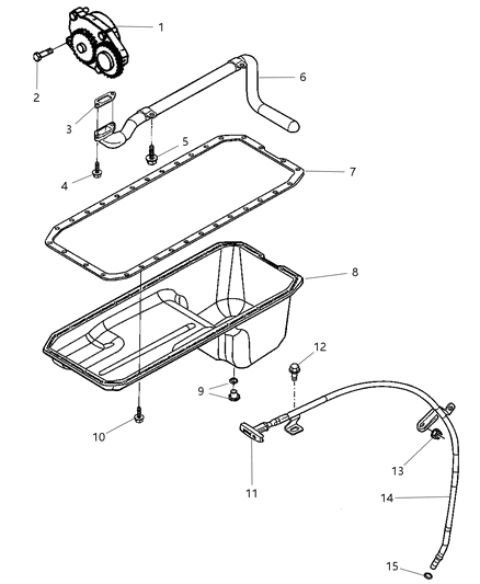 2000 Chrysler Grand Voyager Pump Engine Oil Diagram for 68002975AA