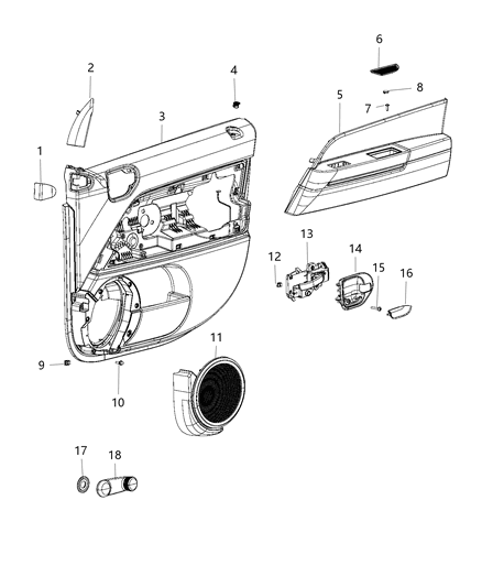 Bolster Front Door Diagram for 5LN132DKAC