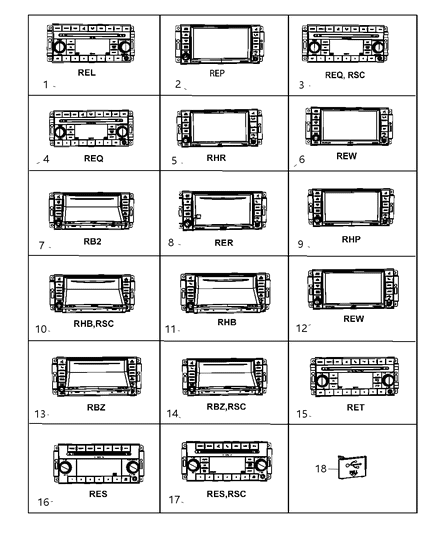 Radio Am / Fm / Dvd / Hdd / Nav / SDARS Diagram for 5064865AC