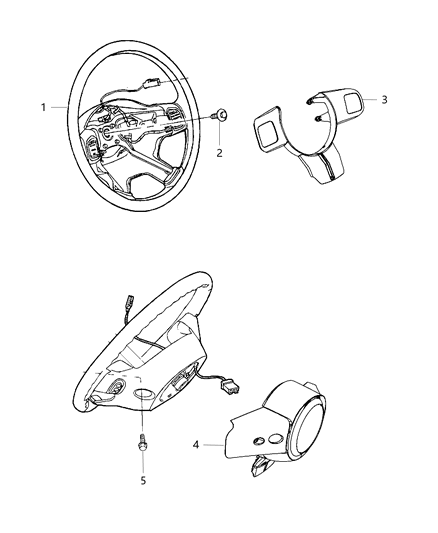 1984 Dodge D350 Wheel Steering Diagram for 5LW75DX9AB