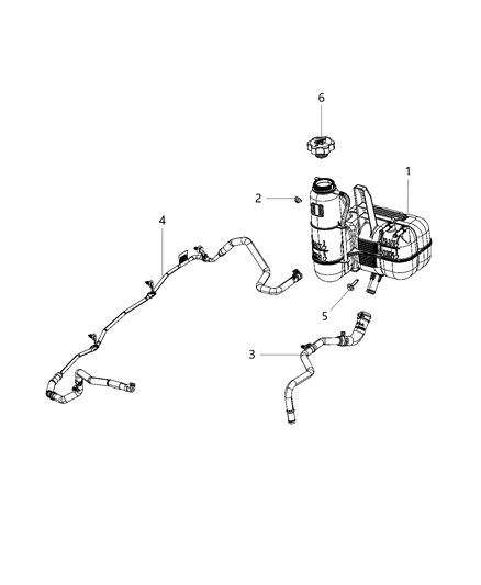 Hose Coolant Bottle Vent Diagram for 68359826AC