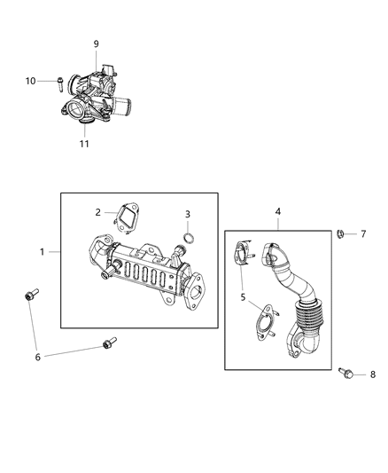 1988 Jeep J20 Gasket Turbocharger Diagram for 4893769AA