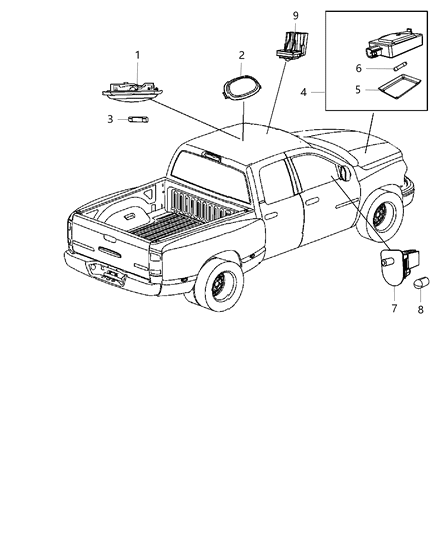 2011 Jeep Liberty Lamp LED Diagram for 68154165AA