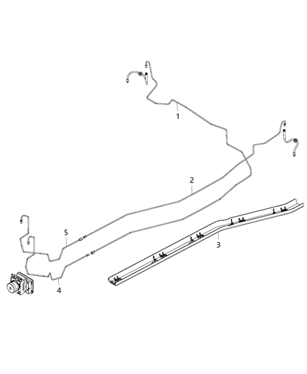 1991 Dodge Ram 50 Tube Brake Diagram for 68270348AB