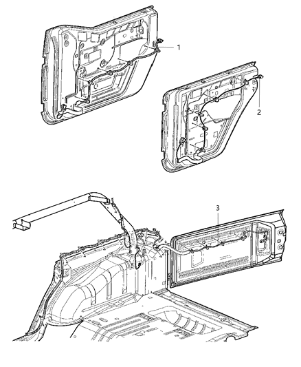 Wiring Rear Door Diagram for 68189402AA
