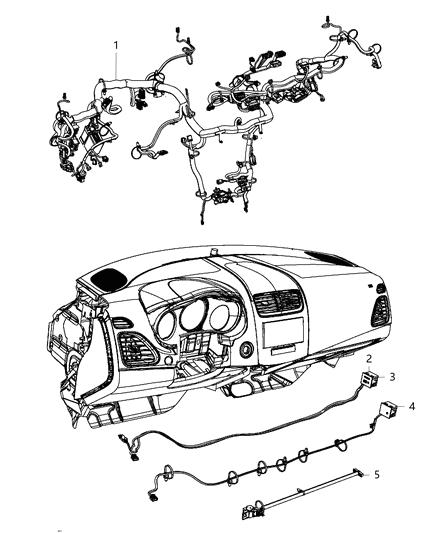 1999 Chrysler Sebring Cable Auxiliary Diagram for 68086690AD