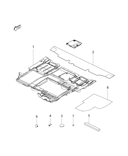 1990 Jeep Comanche Panel Closeout Diagram for 6EU16U1YAA