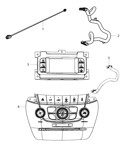 Center Stack Upper Diagram for 5064630AH