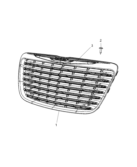 Grille Radiator Diagram for 68127942AB
