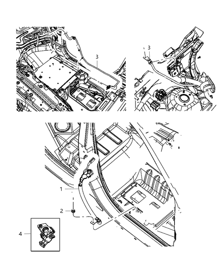 2015 Jeep Wrangler Wiring Battery Positive Diagram for 68039567AH