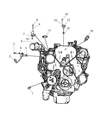 2021 Ram 1500 Classic Sensor Camshaft Diagram for 5066856AB