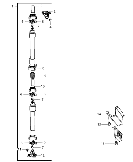 Universal Joint Kit Diagram for V8004848AC