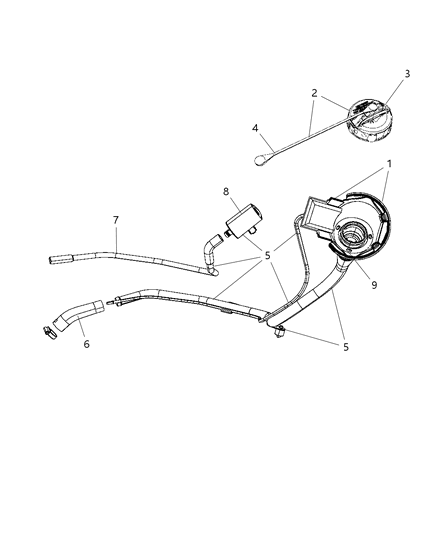 Tube Fuel Filler Diagram for 52855818AD