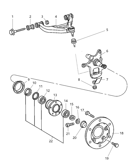 Flange Axle Output Diagram for 5139903AA