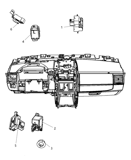 Receiver Wireless Ignition Node Diagram for 5026875AA