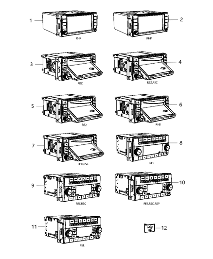 Radio Am/Fm/Cd/Mp3 Diagram for 5091195AA