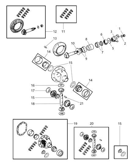 Seal Drive Pinion Diagram for 5073564AA