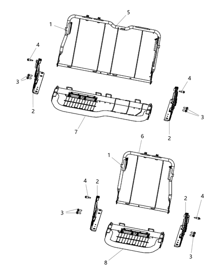 2013 Ram 1500 Load Floor 60% Diagram for 5NU24LU7AA