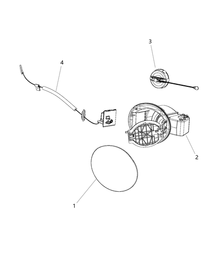 Latch Fuel Door Diagram for 68104859AD
