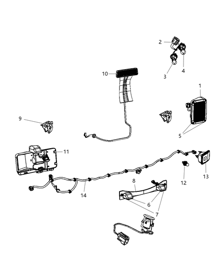 Lamp Tail Stop Turn Diagram for 55077890AC