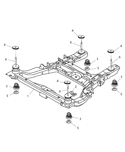 2004 Chrysler Pacifica Bolt Hexagon Flange Head M14X2.00X180.00 Diagram for 6508018AA