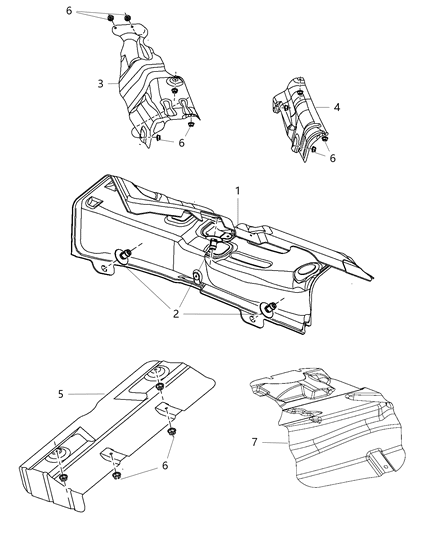 2012 Jeep Compass Silencer Tunnel Diagram for 5115768AC