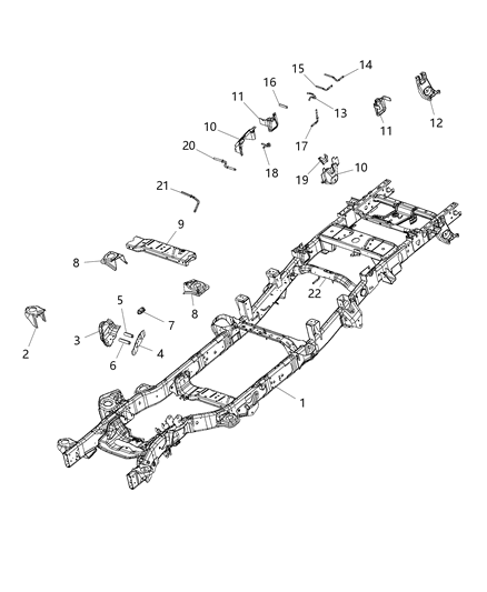 Bracket Fender Diagram for 68069358AA