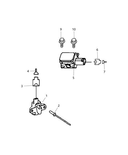 Sensor Side Airbag Impact Front Door Mounted Sensor Diagram for 68010057AA