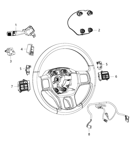 2009 Dodge Sprinter 3500 Switch Multifunction Diagram for 56046114AE