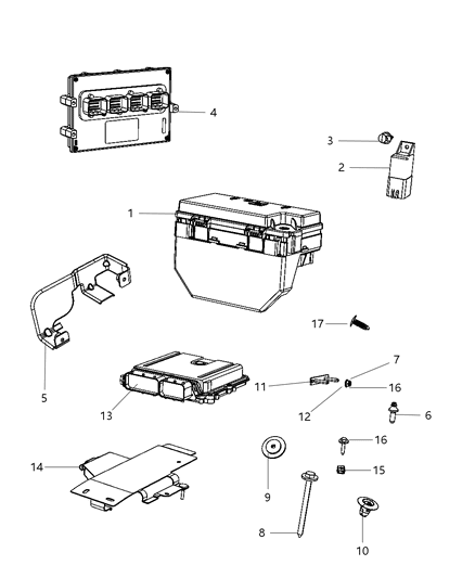 Module Glow Plug Diagram for 5033351AA