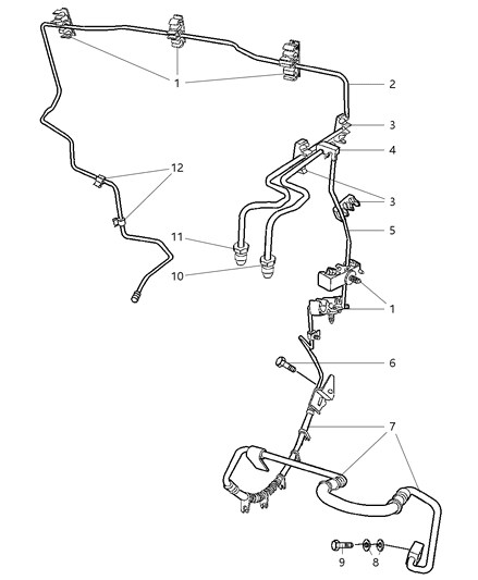 Hose Brake Diagram for V1128093AA