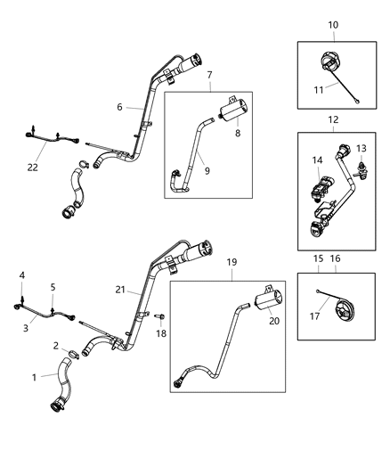 2006 Chrysler Town & Country Cap Fuel Filler Diagram for 52030379AA