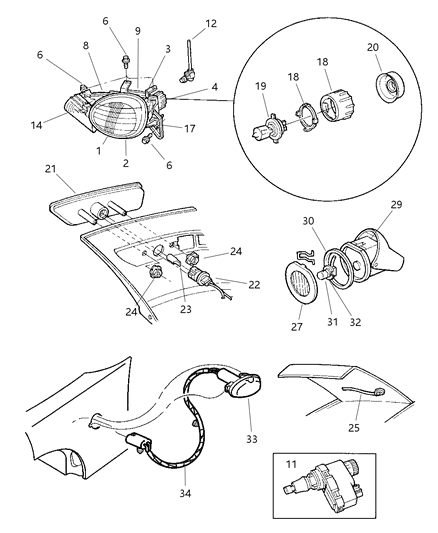 Lamp Underhood Diagram for 56021441