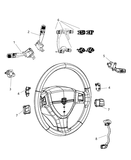Switch Multifunction Diagram for 5183947AB
