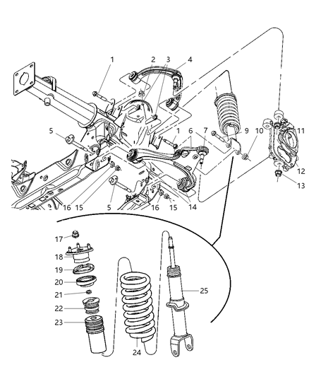 Shock Absorber Package Suspension Front Diagram for 5175437AC